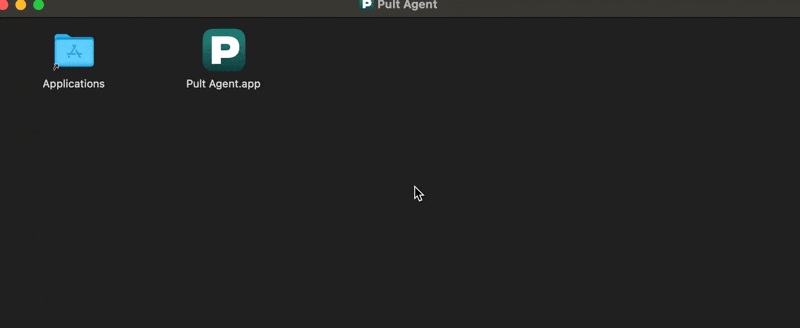 Drag Pult Agent into the Applications folder