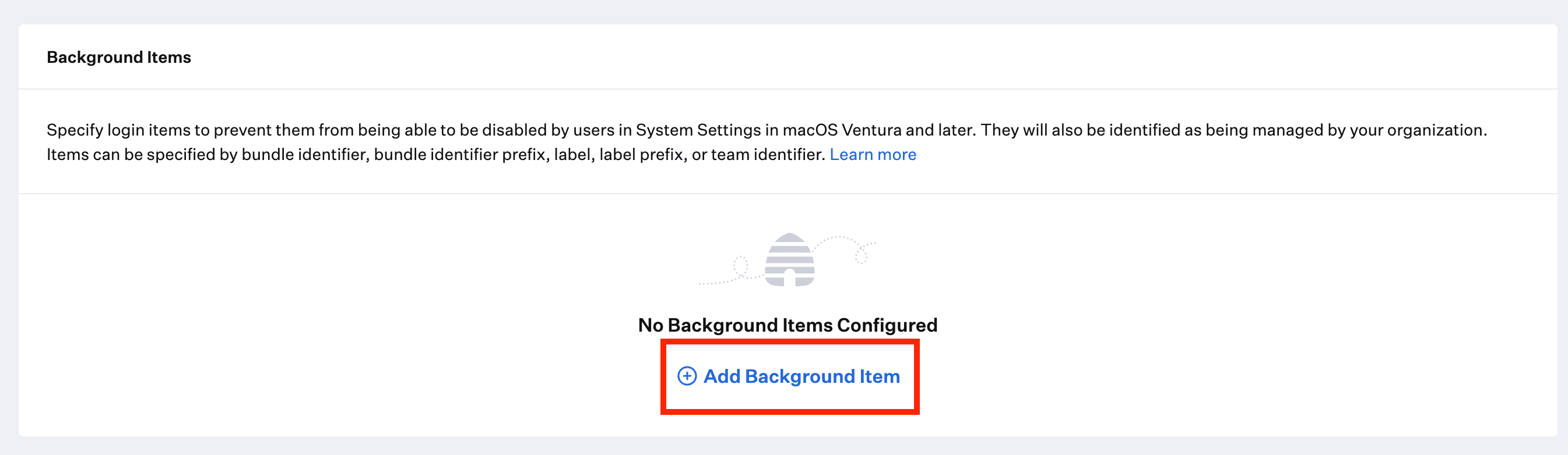 Click Add Background Item